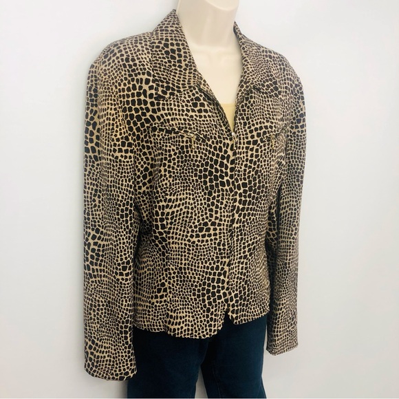 Allison Taylor Animal Print Silk Jacket - Picture 10 of 16